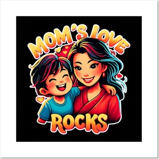 Mom's Love Rocks - mom's day Posters and Art